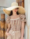 Esther Marrón Beige de Rayas