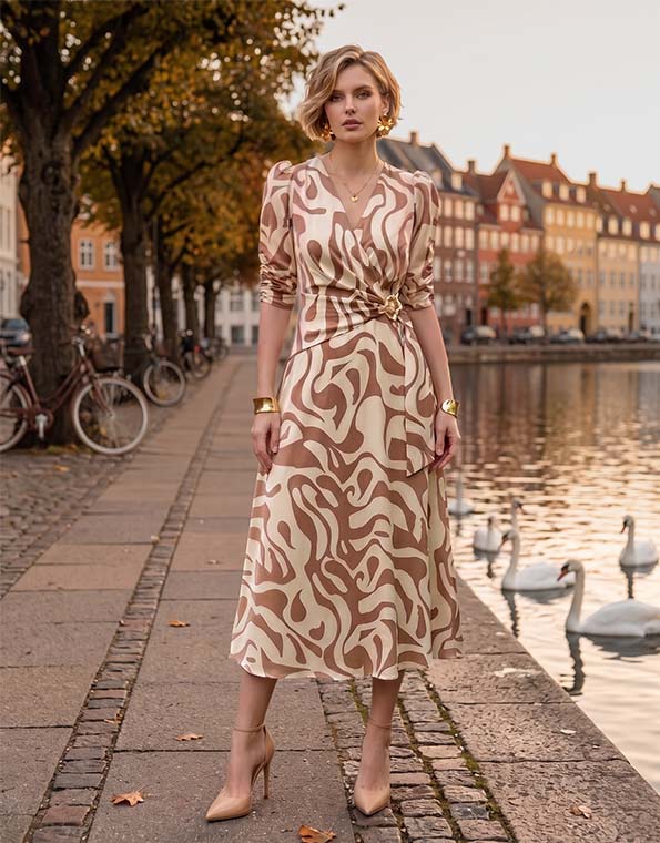 Caroline Beige Estampado