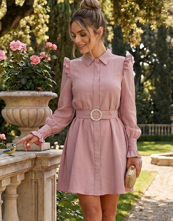 Vestido Blumei Palo Rosa